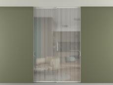 Перегородка Formato внутри проёма скрытое крепление в потолок 2 створки