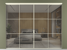 Перегородка Formato внутри проёма 4 створки