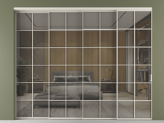 Перегородка Formato внутри проёма 4 створки с синхронным механизмом