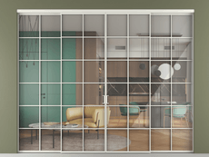 Перегородка Formato внутри проёма 4 створки