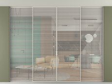 Перегородка Formato внутри проёма скрытое крепление в потолок 4 створки