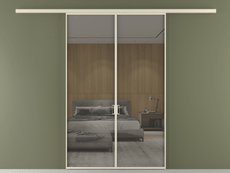 Перегородка Формато вдоль стены 2 створки