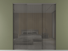 Перегородка Formato внутри проёма 3 створки