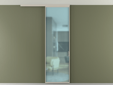 Перегородка Формато вдоль стены на потолок 1 створка