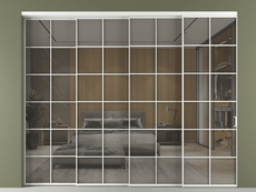 Перегородка Formato внутри проёма 4 створки с синхронным механизмом