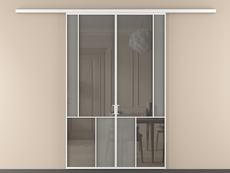 Перегородка Мозаик вдоль стены 2 створки