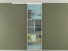 Перегородка Formato вдоль стены на потолок одностворчатая