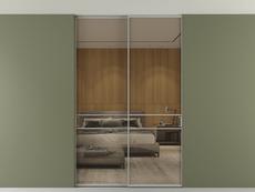 Перегородка Formato внутри проёма скрытое крепление в потолок 2 створки