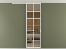 Перегородка Formato вдоль стены на потолок 1 створка