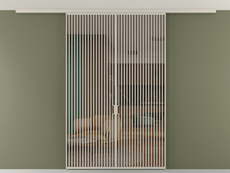 Перегородка Формато вдоль стены на потолок 2 створки