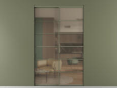 Перегородка Formato внутри проёма 2 створки