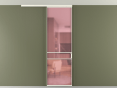 Перегородка Формато вдоль стены на потолок 1 створка