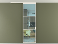 Перегородка Формато вдоль стены на потолок 1 створка