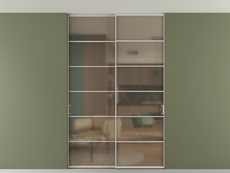 Перегородка Formato внутри проёма скрытое крепление в потолок 2 створки