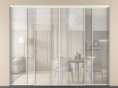 Перегородка Мозаик внутри проёма 4 створки