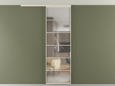 Перегородка Formato вдоль стены на потолок 1 створка