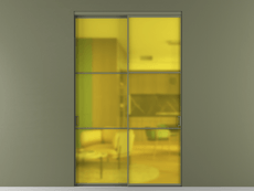 Перегородка Формато внутри проёма 2 створки