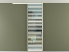 Перегородка Formato вдоль стены на потолок 1 створка