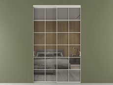 Перегородка Formato внутри проёма 2 створки