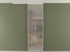 Перегородка Formato вдоль стены на потолок 1 створка