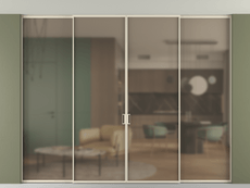 Перегородка Formato внутри проёма скрытое крепление в потолок 4 створки