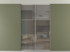 Перегородка Formato внутри проёма скрытое крепление в потолок 2 створки