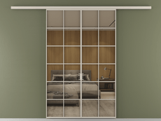 Перегородка Formato вдоль стены 2 створки