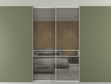 Перегородка Formato внутри проёма скрытое крепление в потолок 2 створки