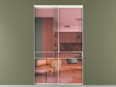 Перегородка Formato внутри проёма 2 створки