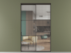 Перегородка Formato внутри проёма 2 створки