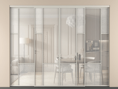 Перегородка Mosaic внутри проёма 4 створки