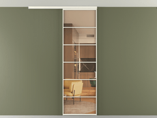 Перегородка Формато вдоль стены на потолок 1 створка