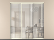 Перегородка Мозаик внутри проёма 3 створки