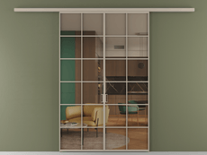 Перегородка Формато вдоль стены 2 створки