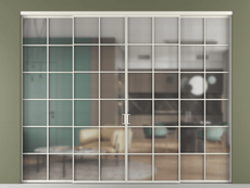 Перегородка Formato внутри проёма 4 створки