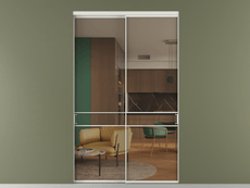 Перегородка Formato внутри проёма 2 створки