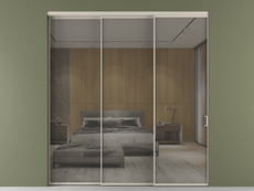 Перегородка Formato внутри проёма 3 створки с синхронным механизмом