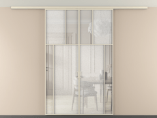 Перегородка Мозаик вдоль стены на потолок 2 створки