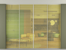 Перегородка Формато внутри проёма скрытое крепление в потолок 4 створки