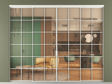 Перегородка Формато внутри проёма 4 створки