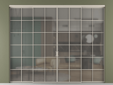 Перегородка Formato внутри проёма 4 створки