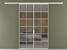 Перегородка Formato вдоль стены 2 створки