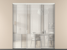 Перегородка Mosaic внутри проёма 3 створки