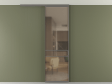 Перегородка Формато вдоль стены на потолок 1 створка