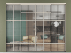 Перегородка Formato внутри проёма 4 створки