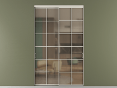 Перегородка Formato внутри проёма 2 створки