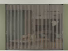 Перегородка Formato внутри проёма скрытое крепление в потолок 4 створки