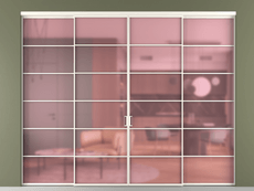 Перегородка Формато внутри проёма 4 створки