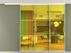 Перегородка Formato вдоль стены на потолок телескопик синхро 3