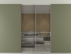 Перегородка Формато внутри проёма скрытое крепление в потолок 2 створки